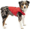Kurgo Loft Dog Jacket - Reversible Cozy Coat for Outdoor Adventures - Water Resistant - Athletic Fit - Machine Washable Fabric - Reflective Dog Gear - X-Small - Chili Red