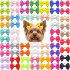 Dog Hair Bows Puppy Hair Bows Small Mini Rubber Bands Pet Grooming Accessories 60pcs (30 Pairs)