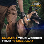 INVIROX Ultra K9 Dog Training Collar, 124 Levels for Reactive, Stubborn or Hard-to-Train Dogs, Long Range ¾ Mile, Night-Light Mode, Safe Communication, IP67 Waterproof E Collar for Large Dogs