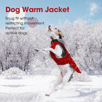 Nanaki Small Dog Coat for Winter Waterproof, Warm Fleece Lining Furry Collar Dog Jacket with Leash Hole, Reflective Adjustable Cold Weather Puppy Jacket Vest, Pullover Pet Snow Suit Male Female,Red S