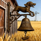 Dachshund Vintage Resin Welcome Doorbell, Resin Wall Mounted Entry Bell for Porch/Front Door/Garden - Essential Gift for Dog Lovers