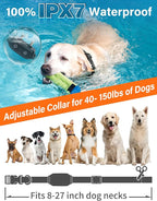 PaiPaitek Bark Collar with Remote and Automatic Mode - 3300ft Range Bark and Training Collar Combo, Shock Collar for Dogs 40-151 lbs Waterproof & Rechargeable