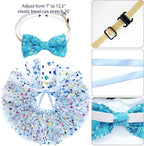 hoyuwak Dog Birthday Party Supplies Girl Dog Birthday Bandana Tutu Set Cute Hat Bow Tie Set for Large Medium Small Dogs