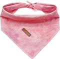 Elegant Little Tail Pink Dog Bandana, Soft Adjustable Square Kerchief for Small Large Dogs
