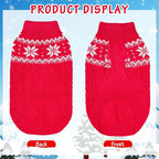 Warm Winter Dog Sweater - Cold Weather Pet Clothes for Small Medium Large Dogs Indoor Outdoor, Soft Classic Knit Puppy Apparel