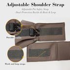 Dog Sling Carrier for Small Dogs up to 15 lbs - Hands Free Puppy Sling (Size M) - Ergonomic Padded Strap & Safety Hook Based on Owner's Bust, Caramel