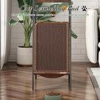 Modern Cat Tree 58-Inch Tower for Large Cats with Scratching Board, Extra Large Perch, Hammock & Removable Washable Pads, Multi-Level Cat Furniture for Bird Watching & Play, Walnut