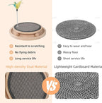 Natural Sisal Round Cat Scratcher，Interactive Cat Ball Track Toy for Indoor Cats，Cat Scratching Pads，Kitten Toys for Chasing Hunting Mental Physical Exercise Puzzle