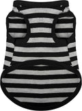 Paiaite Dog Striped Shirt Cotton Sleeveless Tank Top Grey L