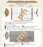 Cat Wall Climbing Shelf, 2 pcs Cat Wall Climber, 4 Step Climbing Stairs, Wall-Mounted Ladder with Sisal Scratching Rope, Perfect Wall Furniture for Perching (CatStairs2P4Steps)