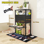 Elevated Dog Bowls, Height Adjustable Raised Dog Bowl Stand (4.5'' to 12''), Organizer Bowl Holder for Large Medium Dogs