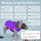 Dog Winter Coat, Waterproof Dog Jacket with Leash Hole, Reflective Adjustable Pet Snow Vest, Warm Fleece Sweater for Small Medium Large Dogs - Purple, S