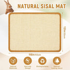 Thyle 8 Pcs Rabbit Scratching Pad Bulk 16 x 12 Inch Natural Sisal Bunny Scratch Mat Easy Replacement Claws and Teeth Care Rabbit Mats for Cat Cages Chew Toys for Bunny Pet Biting Sleeping Nesting