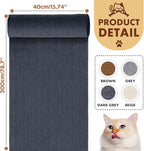 PowerKing Cat Scratch Furniture Protector, 78.7"x15.8" Self-Adhesive Cat Scratch Mat for Couch & Sofa, Trimmable DIY Cat Scratcher Pads for Indoor Cats (Dark Grey)