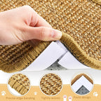 Weysat 8 Pieces Cat Scratcher Mat with Adhesive Loop Tape Scratch Mat for Cats, 7.8 x 11.8 Inch, Sisal Material