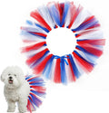 Dog Tutu Tulle Tutu for Dogs Small Large Medium Puppy Dress Ballerina Costume Skirt for Holiday Puppy Cats Bunny Pet Outfit Birthday Wedding Party Photo Prop Supplies(Red White and Blue)