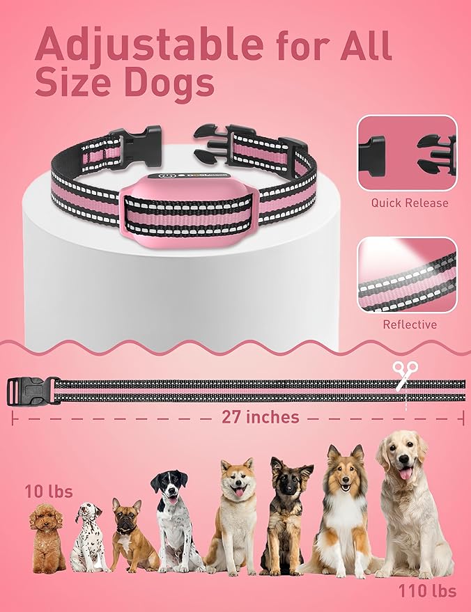 No Shock Dog Training Collar 2 Dogs, Vibrating Dog Collar, Vibration Collar for Small Medium Large Dogs - No Shock No Prongs