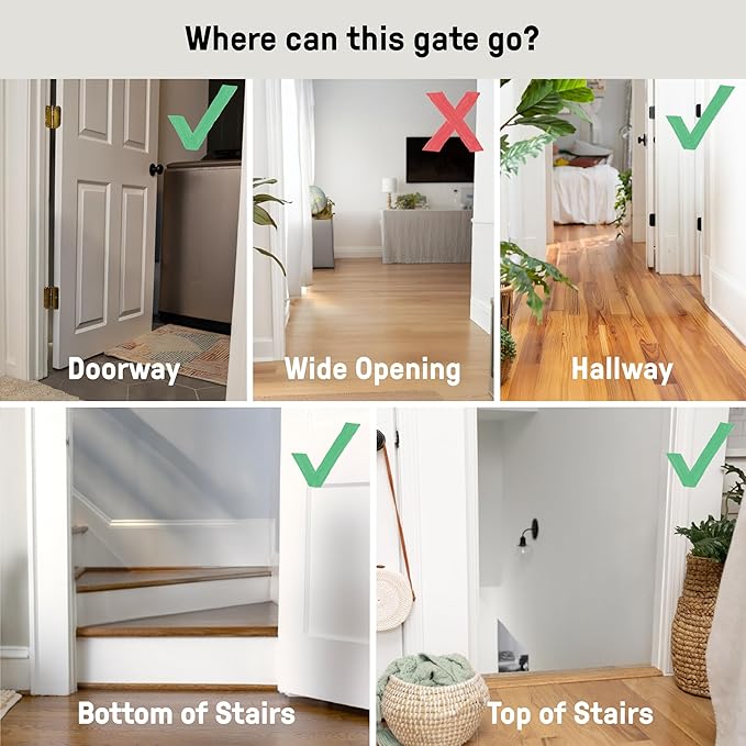 Ingenuity Decorative Panel Tall Baby Gate & Dog Gate, 28"-42" Wide, 30" Tall, Hardware or Pressure Mounted, Install on Top or Bottom of Stairs, Banister, or Doorway - Espresso