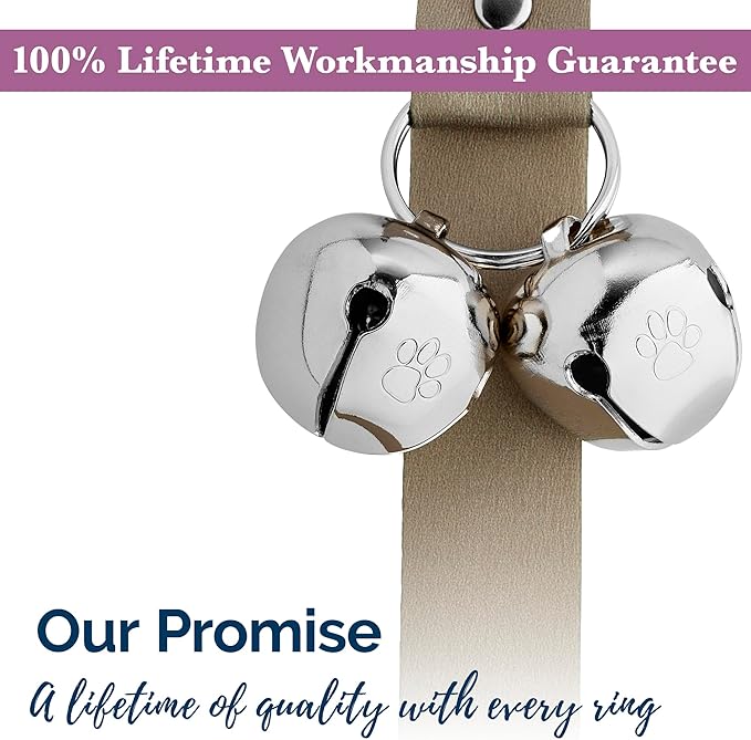 PoochieBells Dog Door Bells for Potty Training, Quick & Easy Puppy Potty Training Method Included, Handcrafted in USA with Loud, Paw-Safe Bells, Espresso