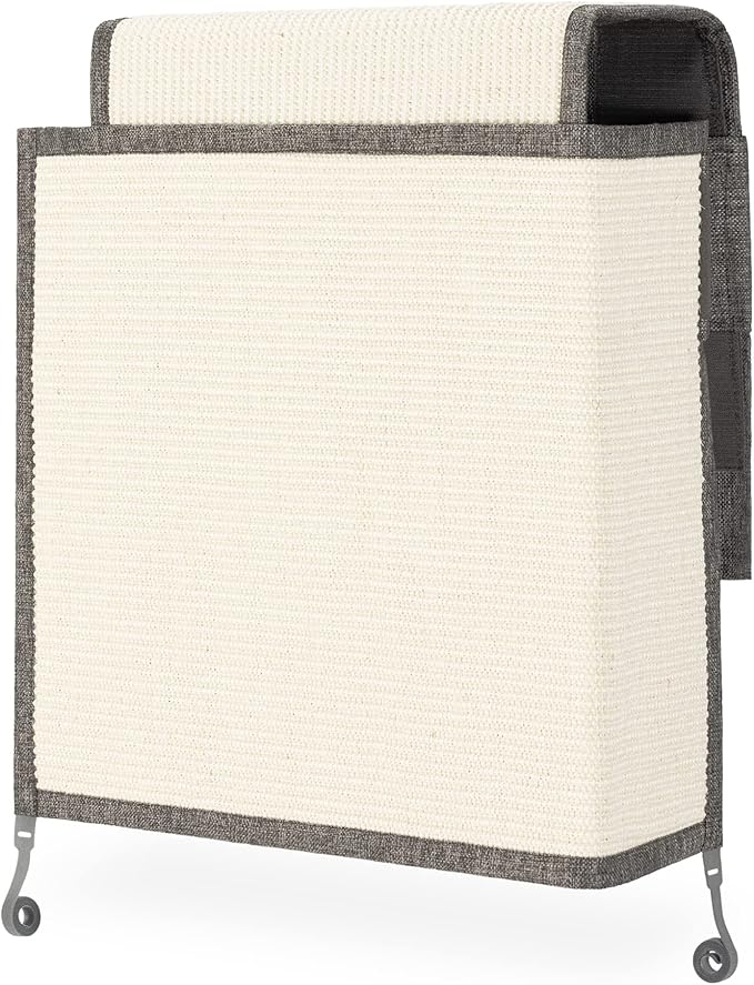 Navaris Cat Scratch Mat Sofa Protector - Linen and Sisal Furniture Protector Scratching Pad for Cats - Scratch Carpet of Couch, Sofa, Chair