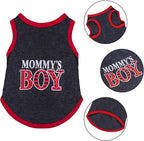 4 Pack Dog Shirts Summer Printed Puppy Clothes Novel Sleeveless Pet T Shirts Dog Clothes for Small Medium Dogs Cats Boy(L)