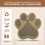 Paw-Shaped Cat Scratcher | Reversible Cardboard Kitten Scratcher | Scratching Board for Indoor Cats | Scratcher Cardboard for Cats & Kittens | Cat Toy (Medium)