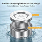 Stainless Steel Dog Water Bowl No Spill, 101oz/3L Large Capacity Pet Water Dispenser with Floating Disk, Non-Slip Slow Drink Feeder for Cat, Anti-Gulping & Splash Proof for Travel, Car & Home
