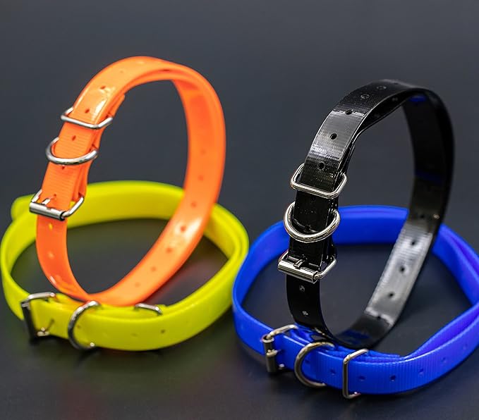 Universal 27 ½” X ¾” Replacement Band Strap for Dog Training Collar - Adjustable Waterproof TPU for E-Collar, Static/Vibration Shock Trainer, Fits Most Bark Control Devices - Bonus 2-Pack!