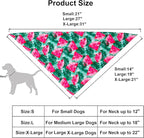 ADOGGYGO Summer Hawaii Dog Bandana, 6 Pack Flamingo & Fruit Pattern Triangle Summer Bandanas for Small Dogs Pets (Small)