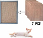 COZIWOW Cat Scratch Pad, Art Cat Wall Scratcher, Vertical Wall-Mounted Cat Scratching Board with Box for Indoor Cats Toy Furniture Protector, 7 PCS