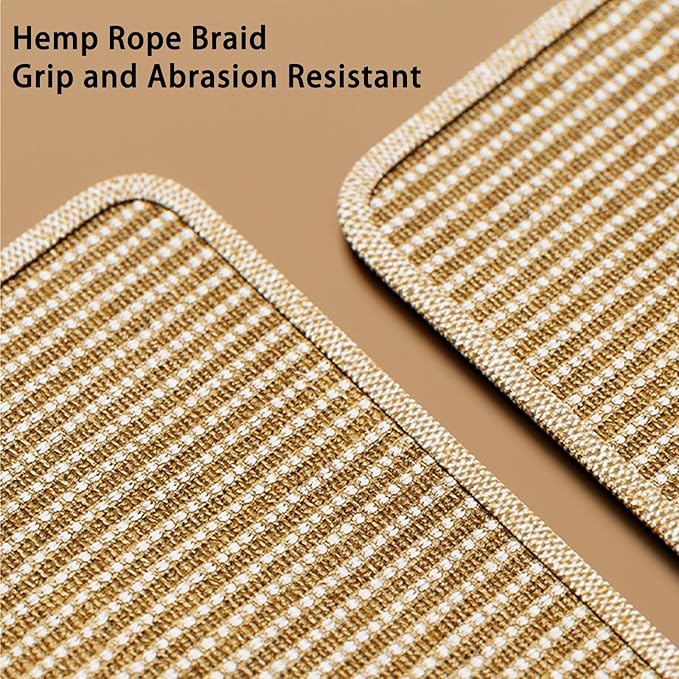 22.44 x 14.56 x 11.41 Inch Sisal Cat Scratcher, Natural Scratching Post, Cat Scratch Pad for Wall and Couch, Durable Toy for Indoor Kittens with Hanging Ball