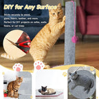 Cat Scratch Furniture Protector, 39.3''x15.8'' Trimmable DIY Self-Adhesive, Durable Corner Scratcher Couch Protectors from Cat Claws for Sofa, Tree Shelves & Scratching Posts (Light Gray)