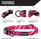 Wolfgang Heavy Duty Martingale Dog Collar with Quick Release Nylon Buckle for Walking & Training, MarbleSwirl Print, X-Large