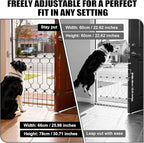 Retractable Dog Gate for Front Door, 35" Safety Metal Pet Gate for Dogs When Opening, Easy Install Front Entry Dog Door Barrier