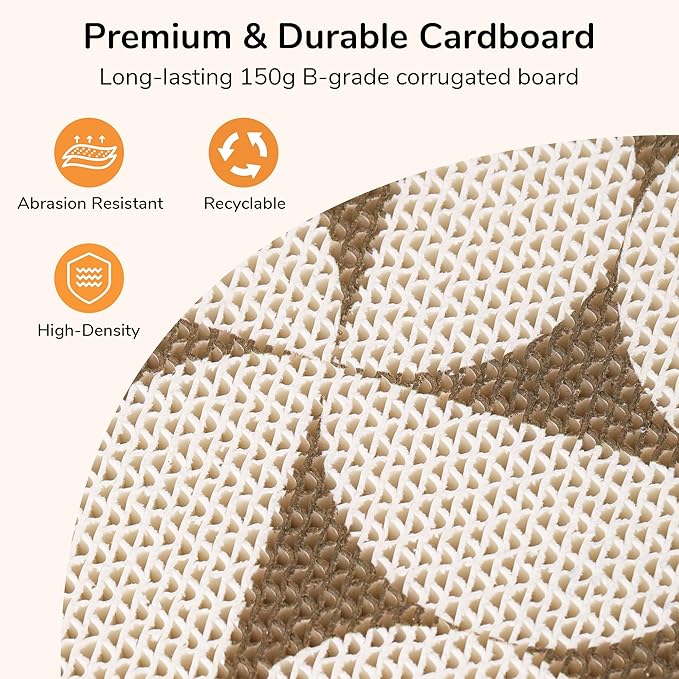 FUKUMARU 3PCS Cat Scratcher Wall Mounted, 23.6 Inch Extra Long Cardboard Cat Scratch Pad for Wall, High-Density Cats Scratching Board Indoor, Kitten Scratching Pads for Corner Door