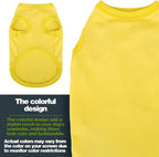 Elevate Your Dog's Fashion Quotient with Colorful and Breathable Sleeveless Cotton Shirts! Perfect Pet Apparel for Small to Medium Dogs Yellow XXS