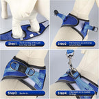 YIMEIS Dog Harness and Leash Set, No Pull Soft Mesh Pet Harness, Reflective Adjustable Puppy Vest for Small Medium Large Dogs, Cats (Royal Blue & Black, X-Small (Pack of 1)