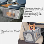 Cat Dog Carrier for Small Medium Cats Pet Carrier Bag for Cats Puppies Portable Dog Carrier Soft Pet Travel Carrier for Pet Bag Carrier Airline Approved Dog Cat Carrier (Large, Grey)