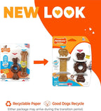 Nylabone Ring Bone Chew Toy for Puppies, Puppy Teething Toys, Puppy Enrichment Toys, Chicken Flavor, X-Small Dogs - Up to 15 lbs, 2 Pack