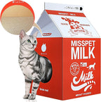 FluffyDream Cat Scratcher Cardboard, Scratching Pad House Bed Furniture Protector, Infinity Shape, Curved (Red, Milk Box)