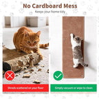 71" X 15.8" Thickened Cat Wall Climbing Carpet, Extra Large Cat Wall Scratcher Mat Imitation Sisal Wall Mounted Cat Scratcher with 16 pcs Fixed Nails for Indoor Furniture Couch Sofa Protection(Coffee)