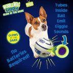 Wobble Wag Giggle Glow in the Dark | Rolling Enrichment Toy for Playtime, Interactive Play for Indoor or Outdoor, Keeps Dogs & Puppies Large, Medium or Small Busy & Moving, As Seen on TV | Pack of 1