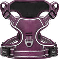 HEELE Dog Harness for Small Dogs No Pull Dog Vest Harness for Small Dog with Soft Padded Handle Reflective for Outdoor Training, Purple(Matching Trim), S