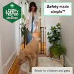 Ingenuity Decorative Extra Tall Baby Gate & Dog Gate, 28.5"-48" Wide, 36" Tall, Hardware or Pressure Mounted, Install on Top or Bottom of Stairs, Banister, or Doorway - Bronze