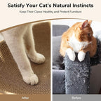 FUKUMARU Cardboard Cat Scratcher Bed, 2-in-1 Oval Cat Scratch Pad, Cats Scratching Board Lounge Bed Indoor, Durable Modern Kitty Scratcher Bowl, Cats Scratch Furniture Protector, Wood Color