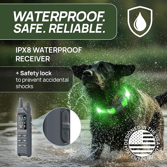 Dog Shock Collar (New Version) with 360° LED Lights – 4200FT Dog Training Collar with Remote, IPX8 Waterproof, Beep/Vibration/Safety Shock Modes, Rechargeable E-Collar for Dogs