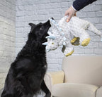 goDog Dinos Frills Squeaky Plush Dog Toy, Chew Guard Technology - Gray, Extra Large