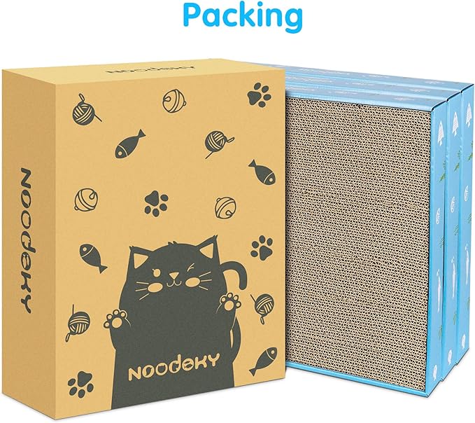 3Pcs Cat Scratching Pads, Double-Sided Corrugated Horizontal Cat Scratcher Cardboard, Scratch Board