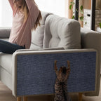 Cat Scratching Mat 39.3"x15.7" Trimmable Self-Adhesive Carpet DIY Climbing Cat Scratcher for Replacement Pads Covering Posts Furniture Protection