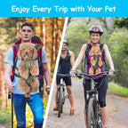 PetBonus Pet Front Dog Carrier Backpacks, Adjustable Pet Backpack, Legs Out Easy-fit Puppy Chest Carrier for Medium Small Dogs, Hands Free for Hiking, Cycling (Black, M)